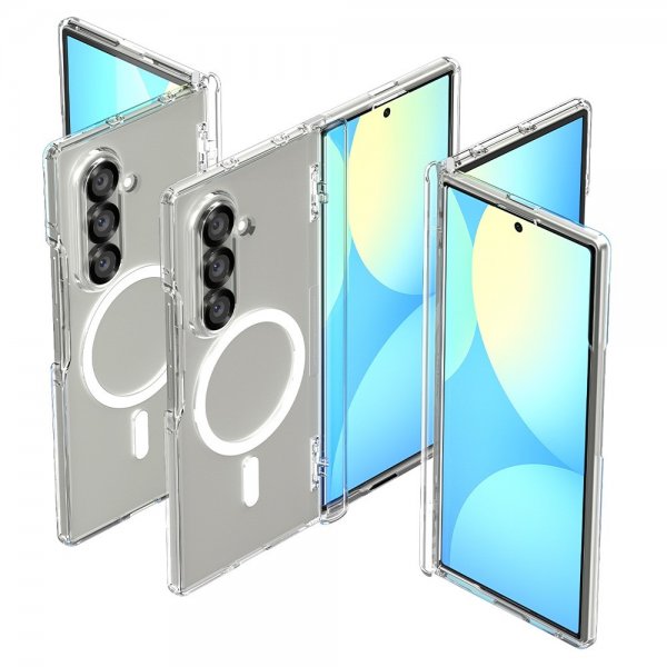Samsung Galaxy Z Fold 7 Skal Ultra Hybrid Pro MagFit Clear White