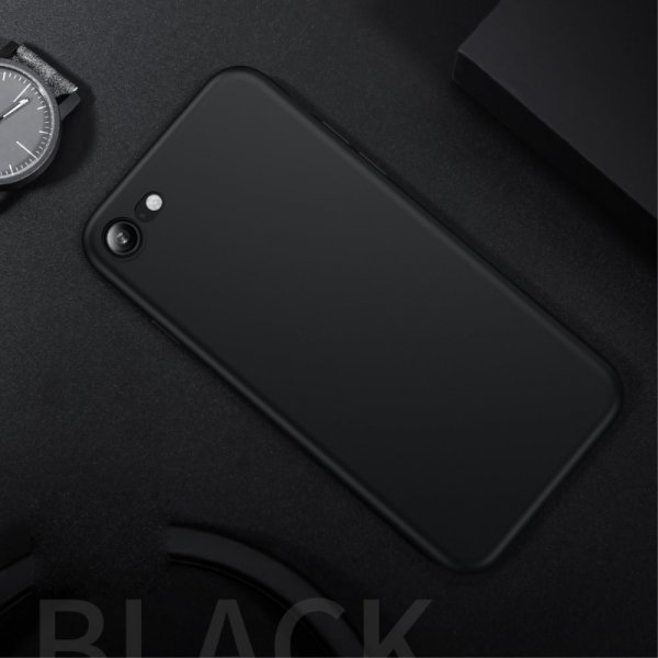 Sanze Series Skal till iPhone 8/7 Silikon Hårdplast 0.8mm Svart