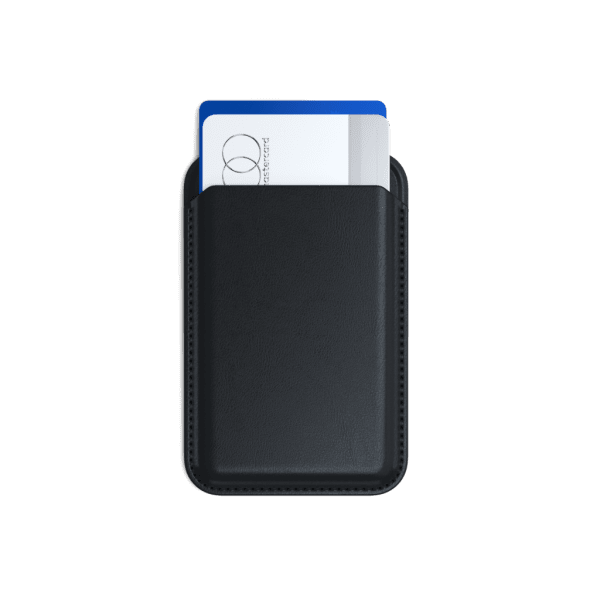 Korthållare Vegan-Leather Magnetic Wallet Stand Svart