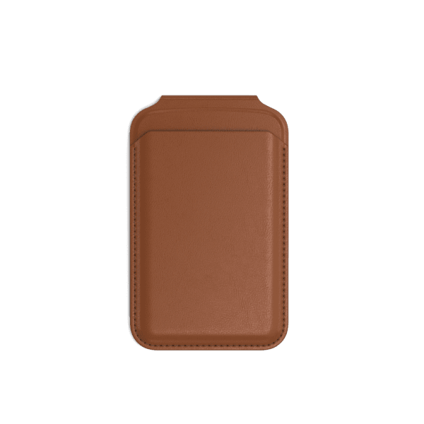 Korthållare Vegan-Leather Magnetic Wallet Stand Brun