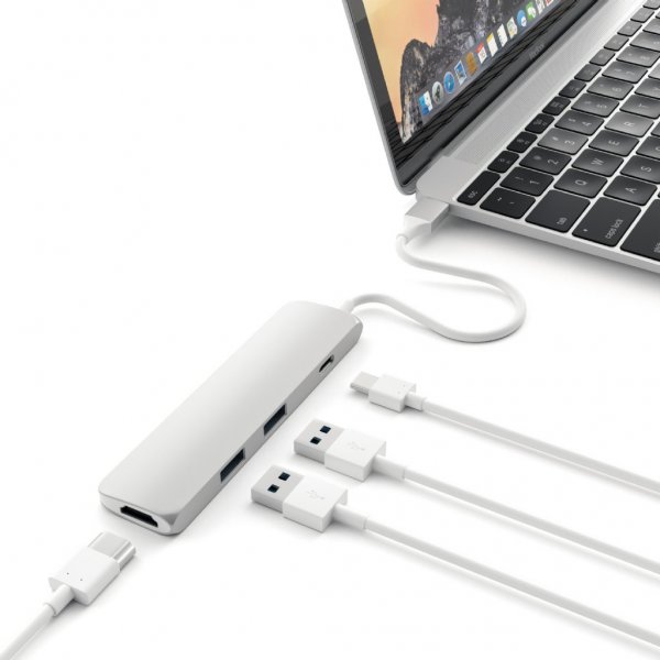 Type-C Slim Multi-port Adapter 4K Silver