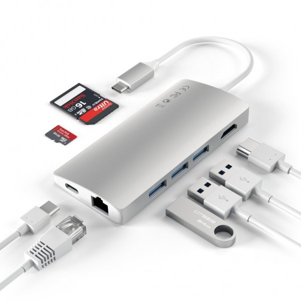 USB-C Multi-Port Adapter 4K Gigabit Ethernet V2 Silver