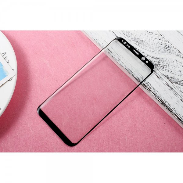 Skärmskydd av Härdat Glas till Samsung Galaxy S8 Full Size 3D Välvd Svart