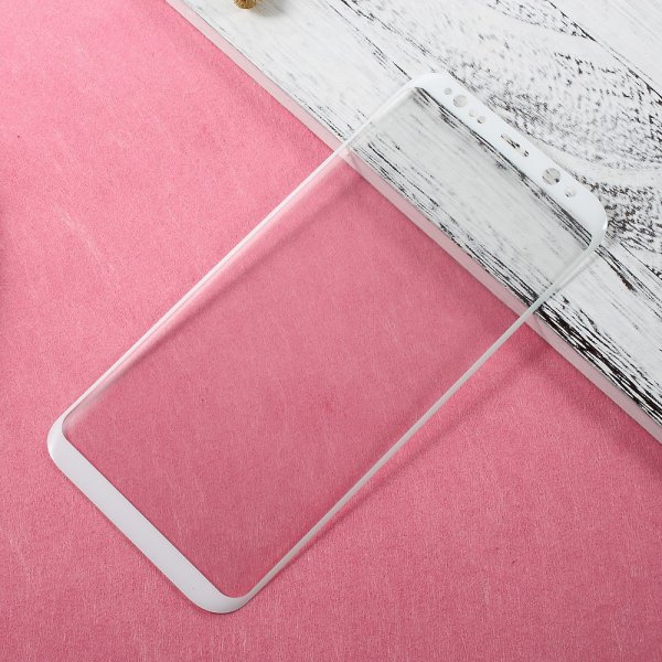 Skärmskydd av Härdat Glas till Samsung Galaxy S8 Plus Full Size 3D Välvd Vit