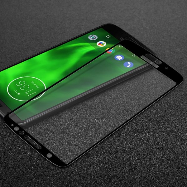 Skärmskydd i Härdat Glas Full Size till Motorola Moto G6 Plus Svart