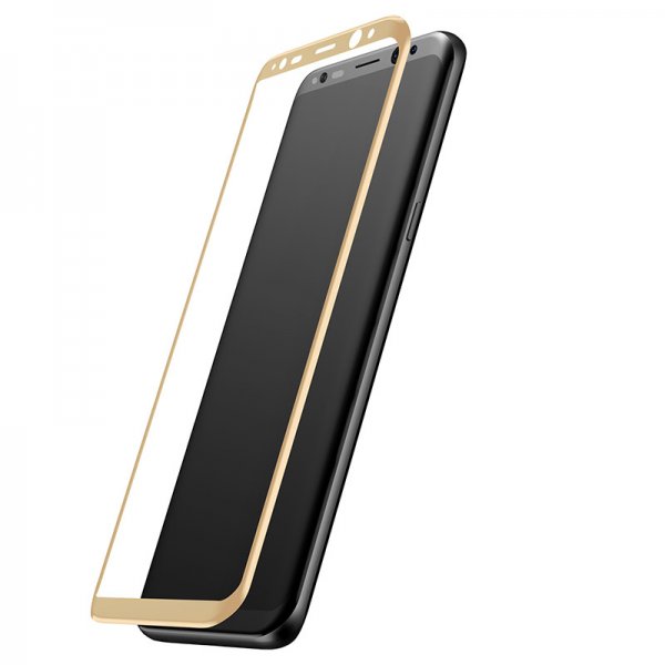 Skärmskydd i Härdat Glas till Samsung Galaxy S8 3D Full Size Guld