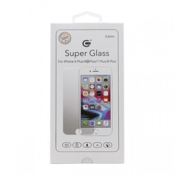 iPhone 6/6S Plus/iPhone 7 Plus/iPhone 8 Plus Skärmskydd Härdat Glas 0.2mm