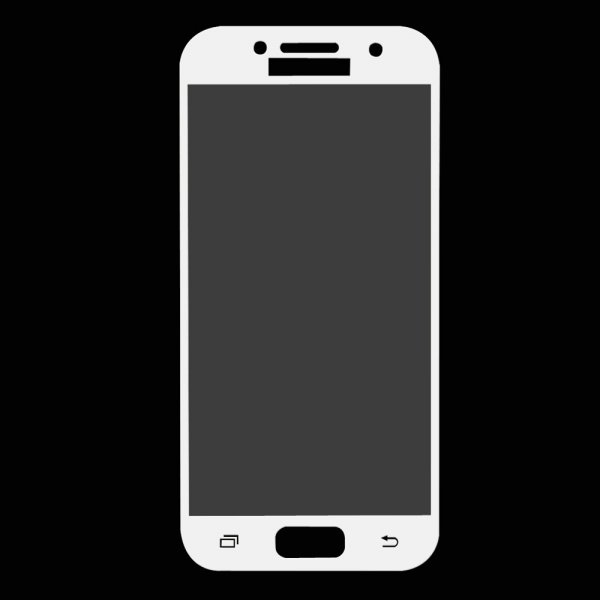 Skärmskydd till Samsung Galaxy A3 2017 i Härdat Glas Full Size Vit