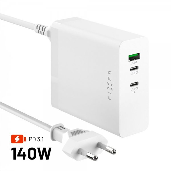 Skrivbordsladdare GaN140 Charging Dock 2xUSB-C & 1xUSB-A