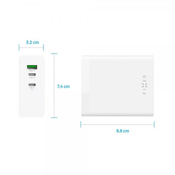Skrivbordsladdare GaN140 Charging Dock 2xUSB-C & 1xUSB-A