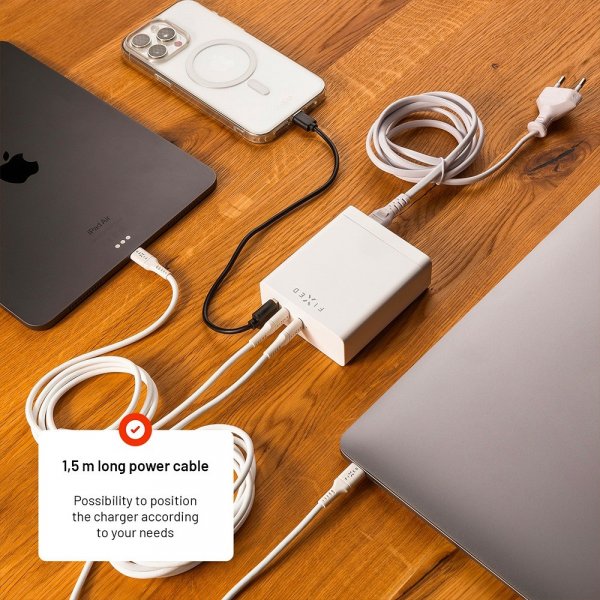 Skrivbordsladdare GaN140 Charging Dock 2xUSB-C & 1xUSB-A