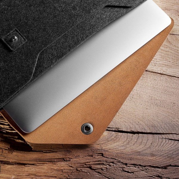 Macbook Sleeve 12" Brun Svart