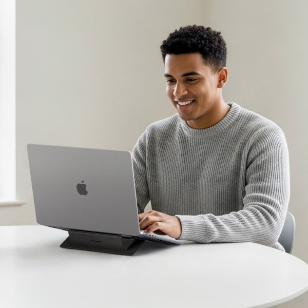 Slim Fold Laptop Stand Svart