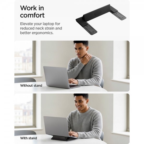 Slim Fold Laptop Stand Svart