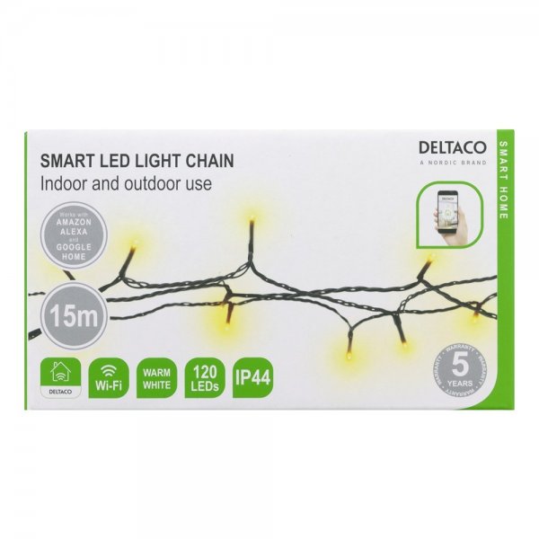 LED Light Chain 15m IP44 Warm White