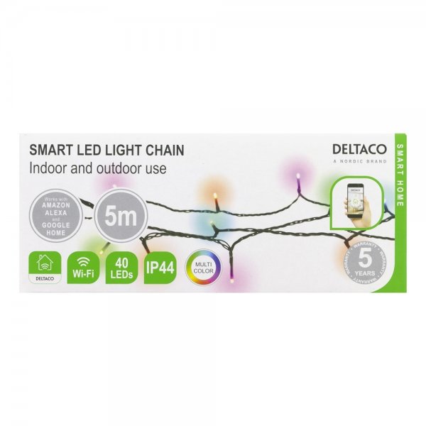 LED Light Chain 5m IP44 RGB