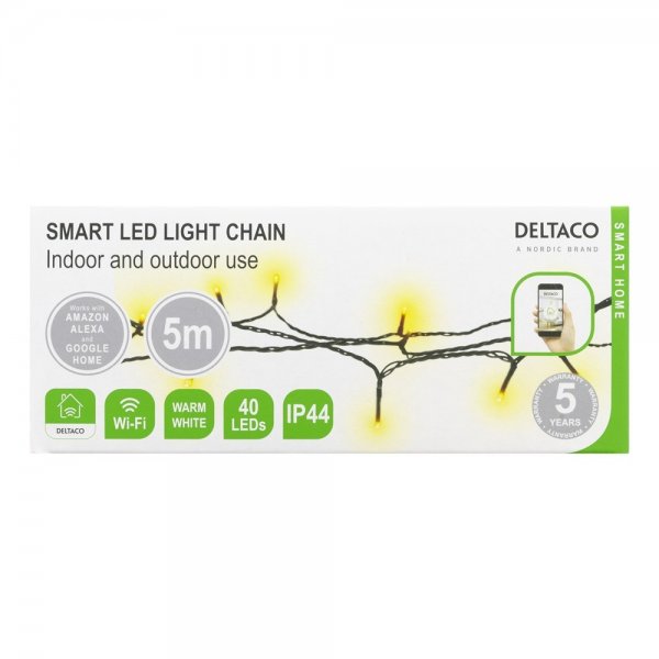 LED Light Chain 5m IP44 Warm White