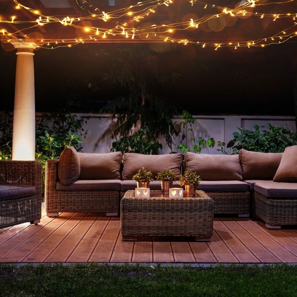 LED Light Chain 5m IP44 Warm White