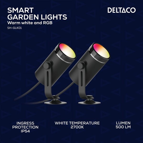 Smart Trädgårdsbelysning RGB 2-pack