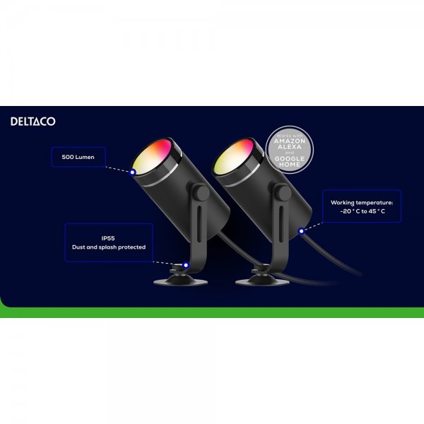 Smart Trädgårdsbelysning RGB 2-pack