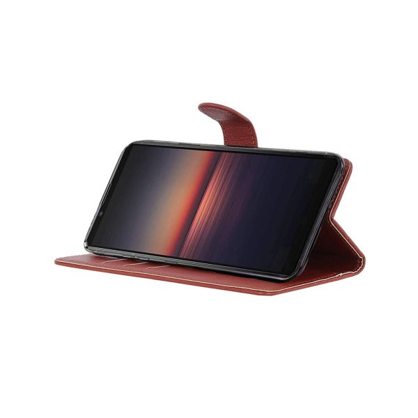 Sony Xperia 1 III Fodral med Stativ Brun