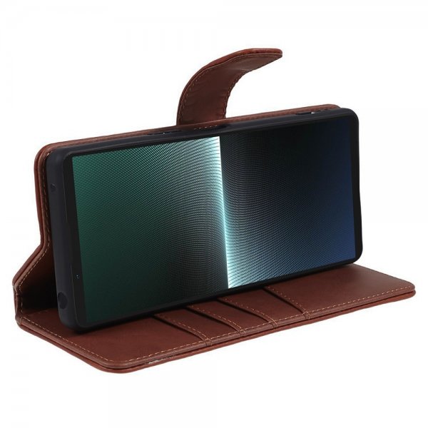 Sony Xperia 1 V Fodral Essential Leather Maple Brown