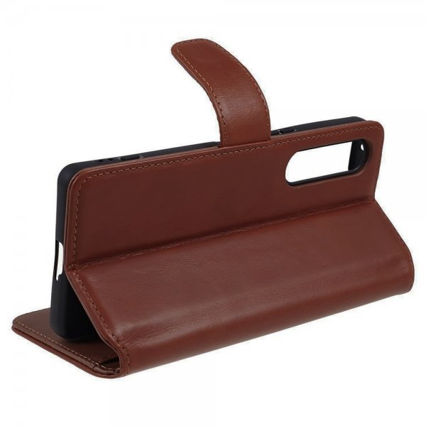 Sony Xperia 1 V Fodral Essential Leather Maple Brown