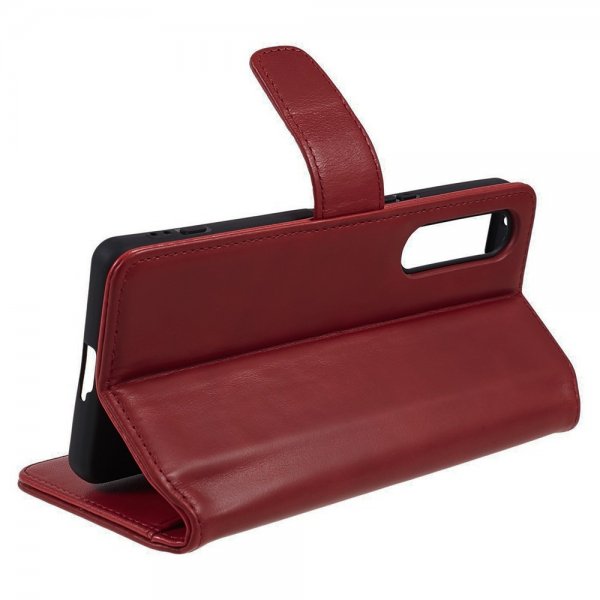 Sony Xperia 1 V Fodral Essential Leather Poppy Red