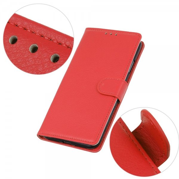 Sony Xperia 1 V Fodral Litchi Röd