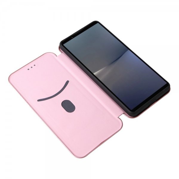 Sony Xperia 1 VI Fodral Kolfibertextur Roseguld