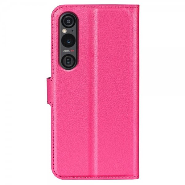 Sony Xperia 1 VI Fodral Litchi Magenta
