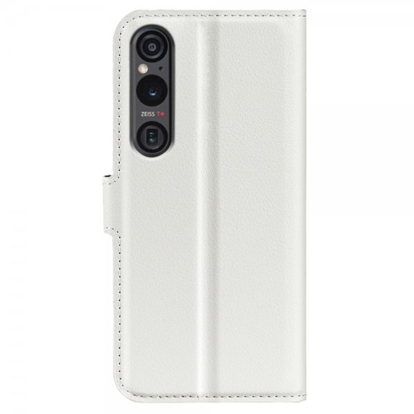 Sony Xperia 1 VI Fodral Litchi Vit