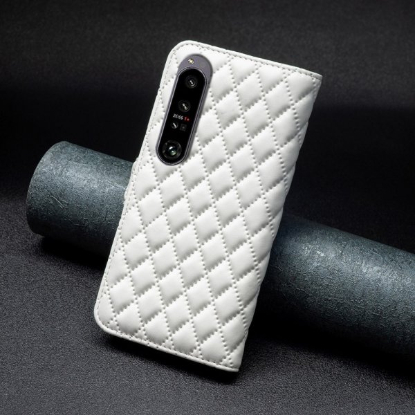Sony Xperia 1 VI Fodral Rombmönster Vit