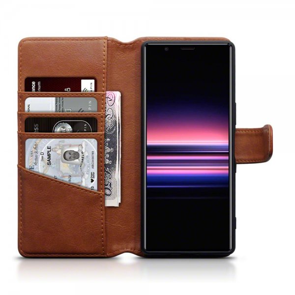 Sony Xperia 10 III Fodral Essential Leather Maple Brown