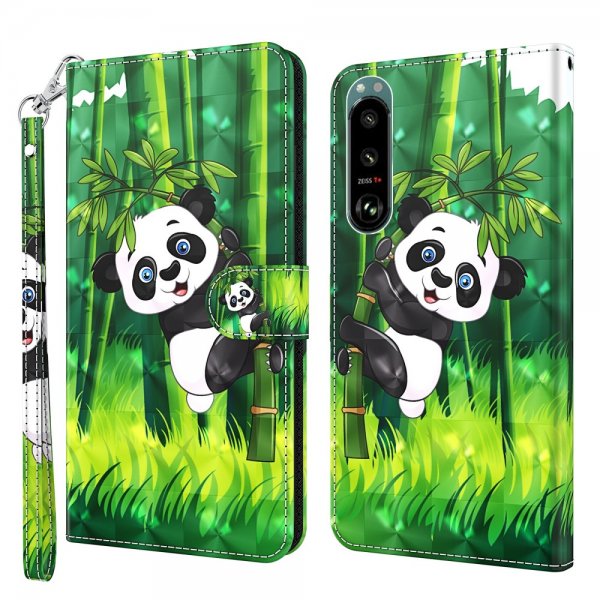Sony Xperia 5 III Fodral Motiv Panda och Träd