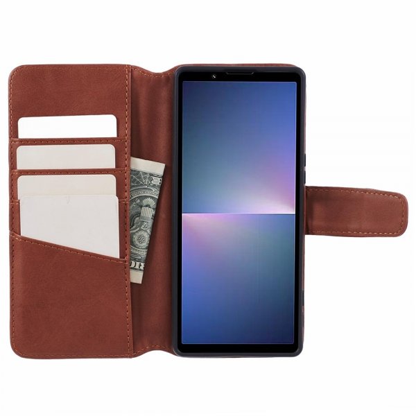 Sony Xperia 5 V Fodral Essential Leather Maple Brown