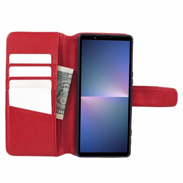 Sony Xperia 5 V Fodral Essential Leather Poppy Red