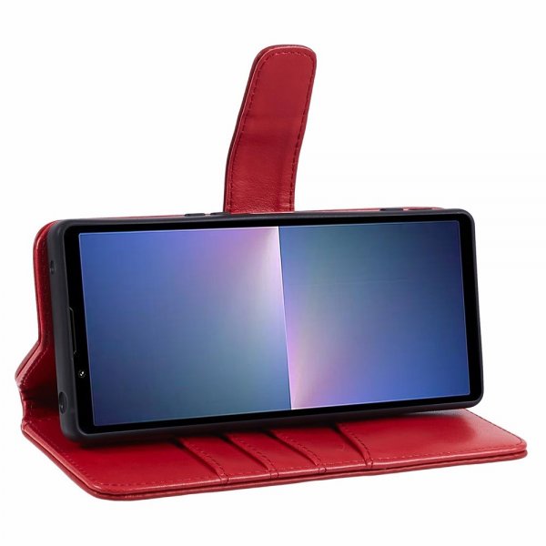 Sony Xperia 5 V Fodral Essential Leather Poppy Red