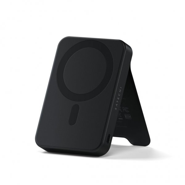 OntheGo Qi2 10K MagSafe-powerbank med Stativ Svart