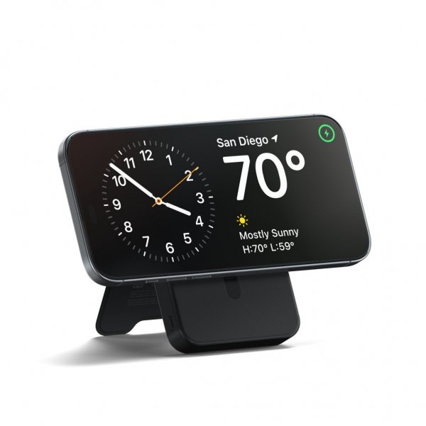 OntheGo Qi2 10K MagSafe-powerbank med Stativ Svart