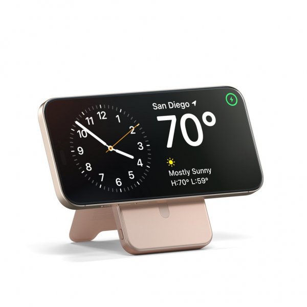 OntheGo Qi2 5K MagSafe-powerbank med Stativ Desert Rose