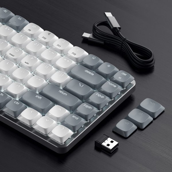 SM1 Slim Mekaniskt Bluetooth Tangentbord Ljusgrå