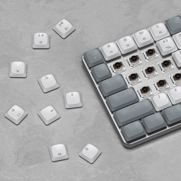 SM1 Slim Mekaniskt Bluetooth Tangentbord Ljusgrå