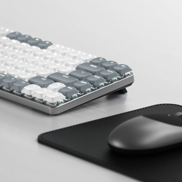 SM1 Slim Mekaniskt Bluetooth Tangentbord Ljusgrå