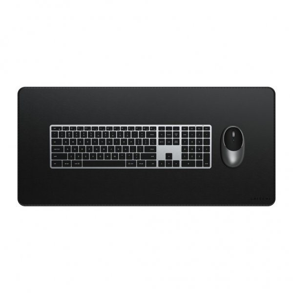 Premium skrivbordsmatta i veganskt läder Svart