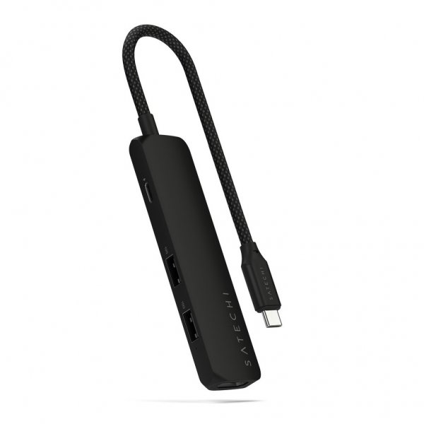 4-i-1 USB-C Slim Multiport Adapter 4K Svart