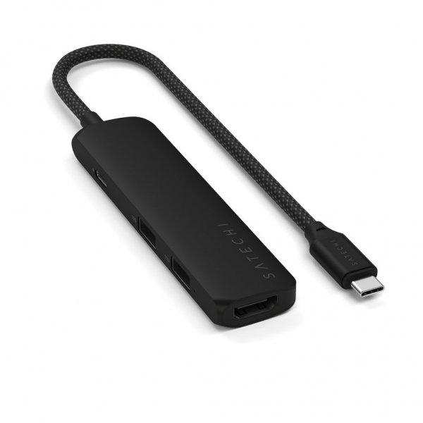 4-i-1 USB-C Slim Multiport Adapter 4K Svart