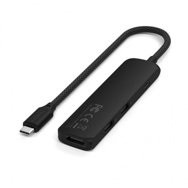 4-i-1 USB-C Slim Multiport Adapter 4K Svart