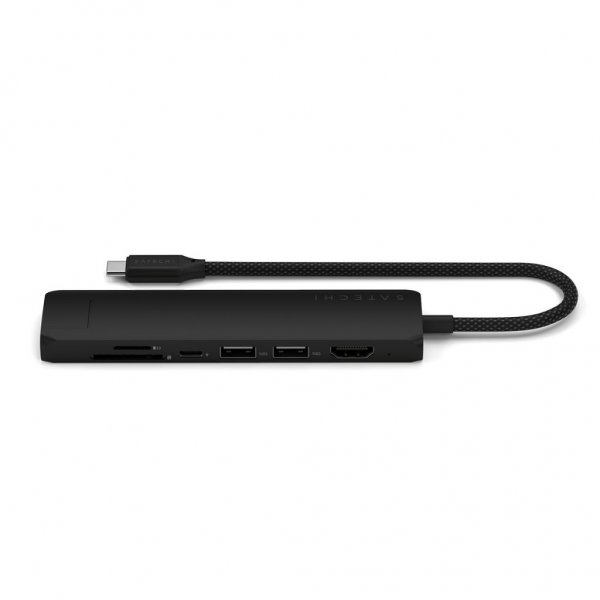7-i-1 USB-C Slim Multiport Adapter med Ethernet Svart