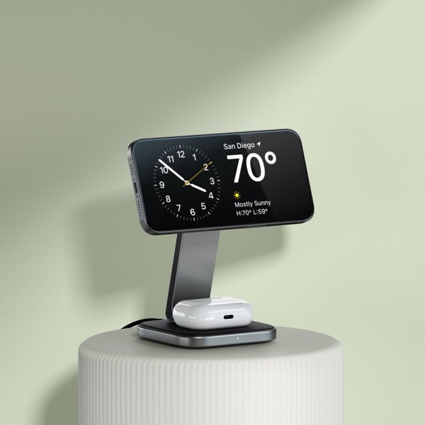 Trådlös Laddare 2-in-1 Foldable Qi2 Wireless Charging Stand MagSafe